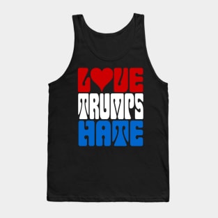 LOVE TRUMPS HATE RETRO IMPEACH TRUMP ANTI-TRUMP Tank Top